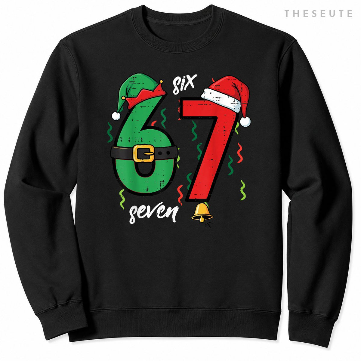 67 Christmas Funny 6 7 Meme Six Seven Xmas Boys Kids Youth Sweatshirt