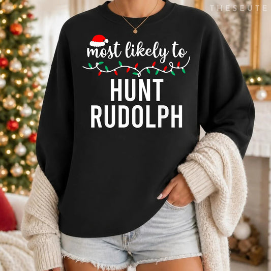 Most Likely To Christmas Sweatshirt Matching Family Pajamas Funny Sweatshirt