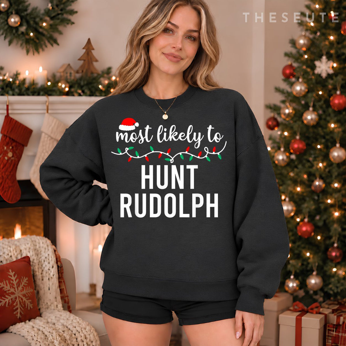Most Likely To Christmas Sweatshirt Matching Family Pajamas Funny Sweatshirt