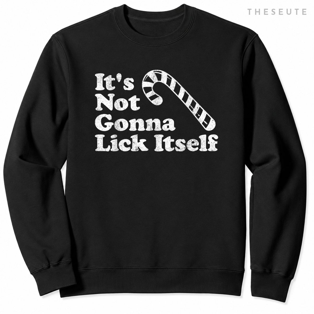 Funny Candy Cane Lick Itself Adult Christmas in July Gift Sweatshirt