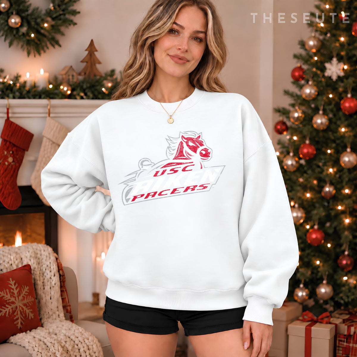 University of South Carolina Aiken Pacers Distressed Primary Sweatshirt