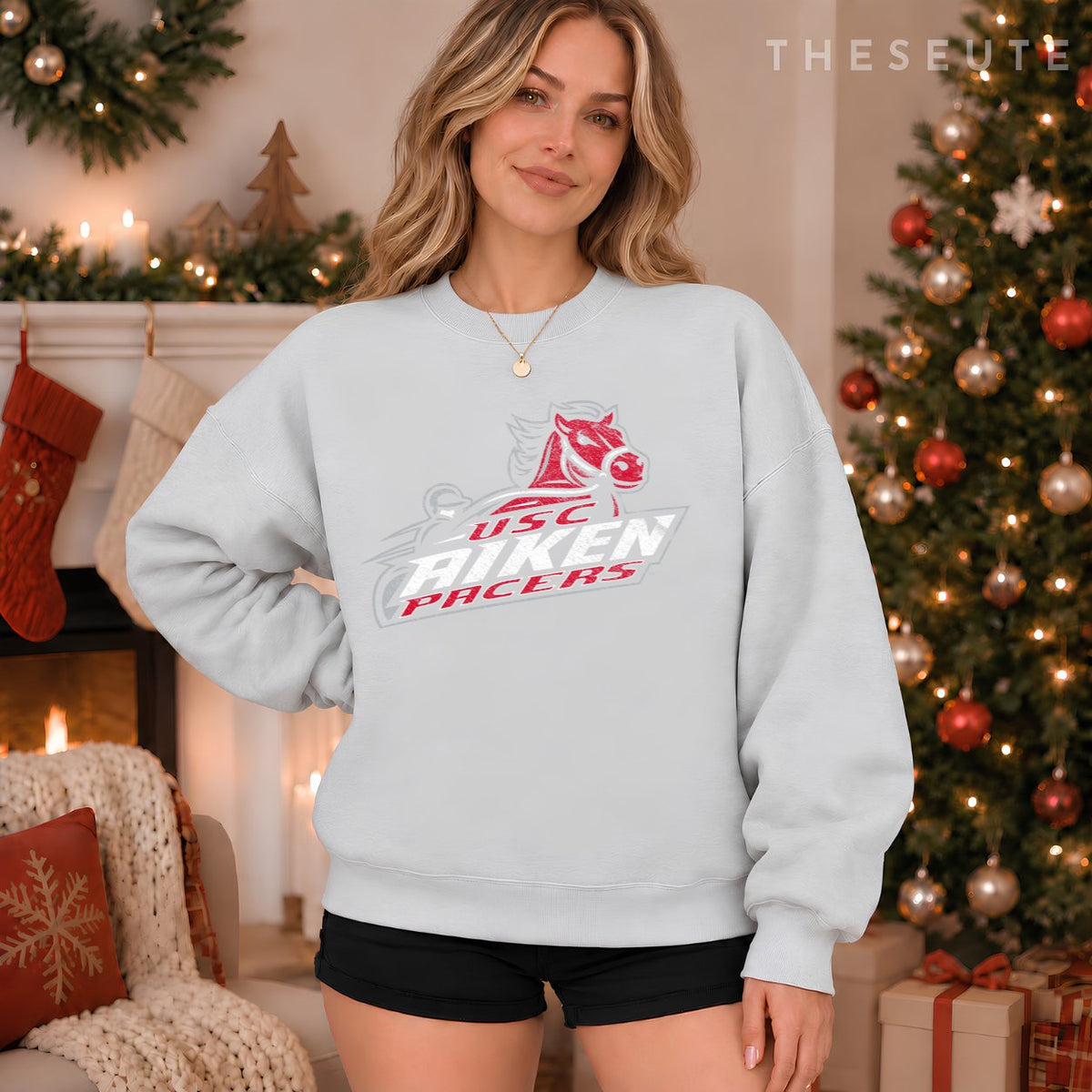 University of South Carolina Aiken Pacers Distressed Primary Sweatshirt