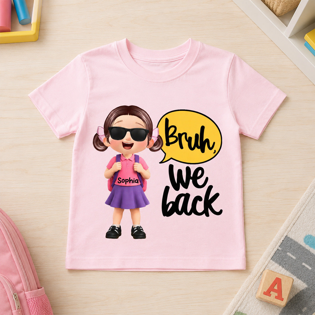 Bruh We Back Cute Kid - Personalized Shirt - Back To School Gift