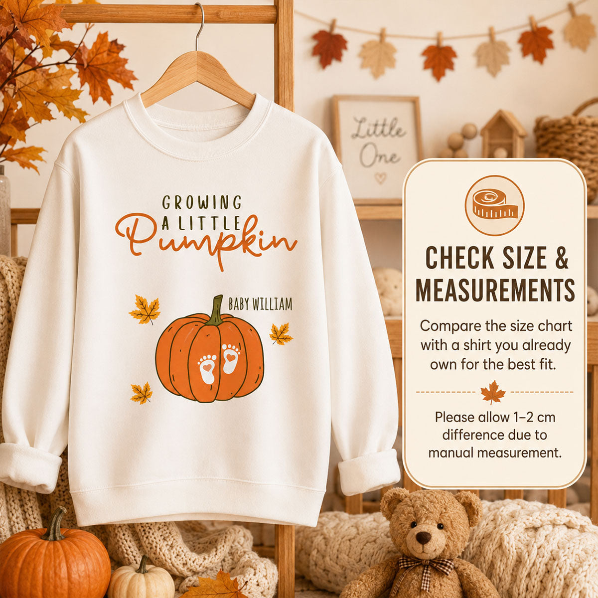 Trending Growing A Little Pumpkin - Personalized Shirt - Fall Season Gift For Wife, Daughter