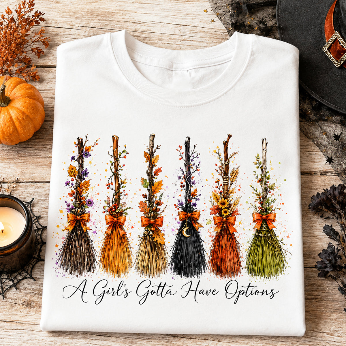 A Girl Gotta Have Options - Shirt - Retro Halloween For Girls