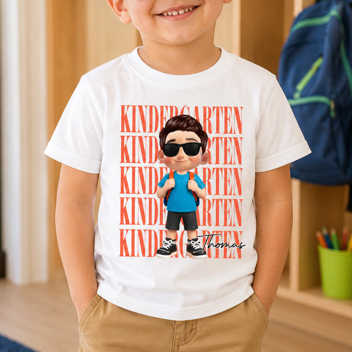 First Day Of School Cute Kid - Personalized Shirt - Back To School Gift