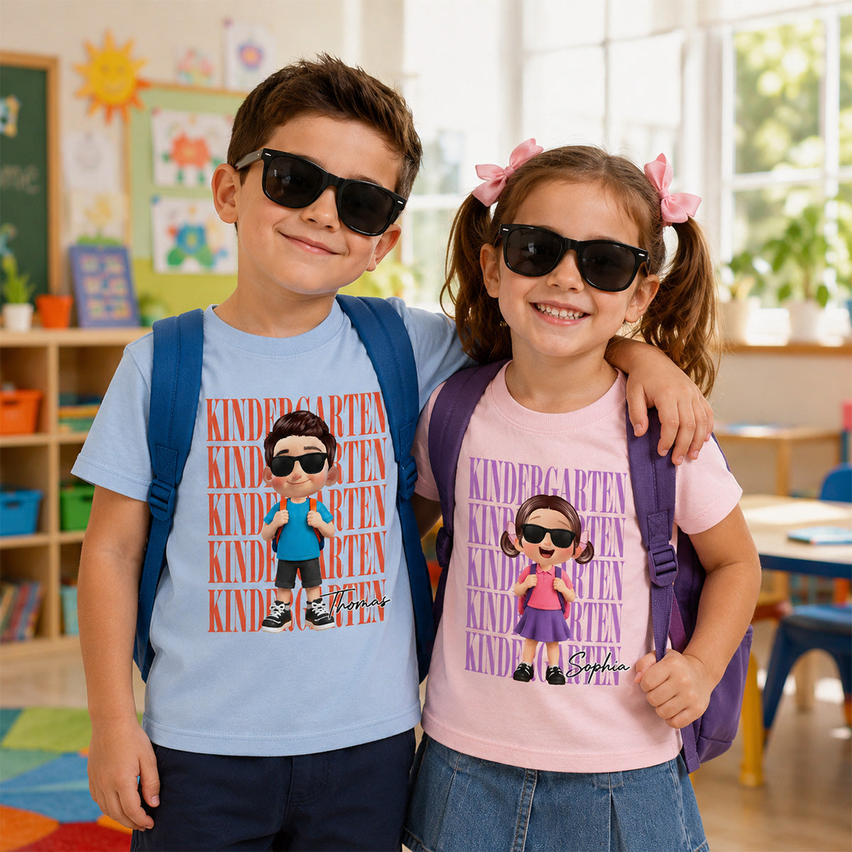 First Day Of School Cute Kid - Personalized Shirt - Back To School Gift