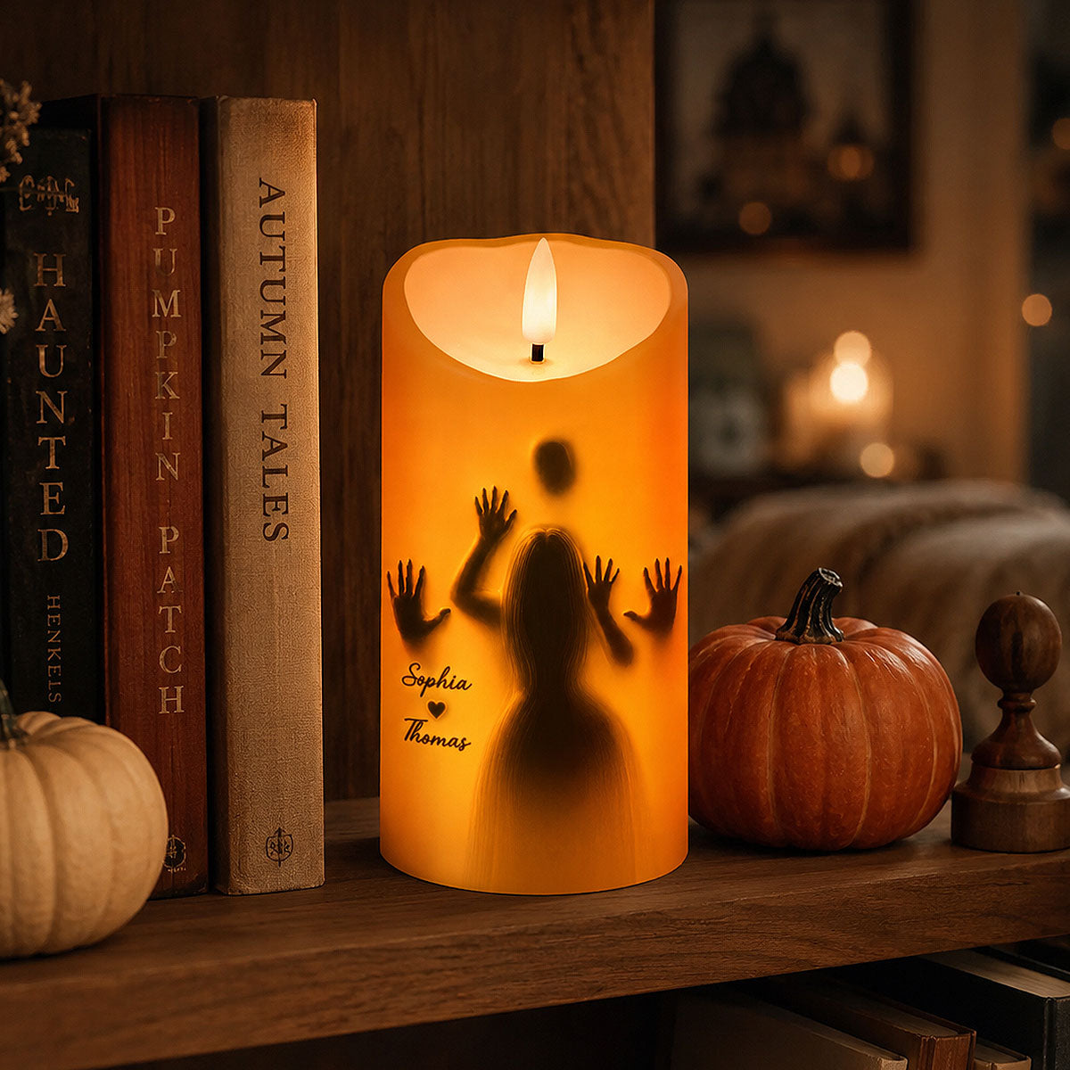 Can’t Keep My Hands Off You Naughty Couple Silhouette - Personalized LED Candle - Funny Gift For Couples