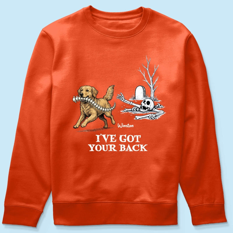 I've Got Your Back Funny Custom Photo Dog Stealing Backbone - Personalized Shirt - Funny Halloween Costume For Dog Lovers