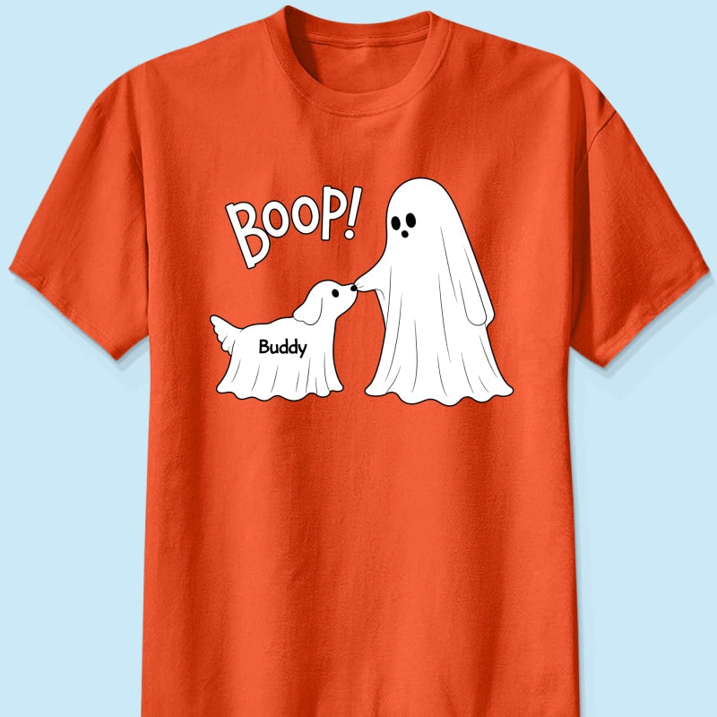 Cute Funny Ghost Boo-p Dog - Personalized Shirt - Halloween Shirt For Dog Lovers