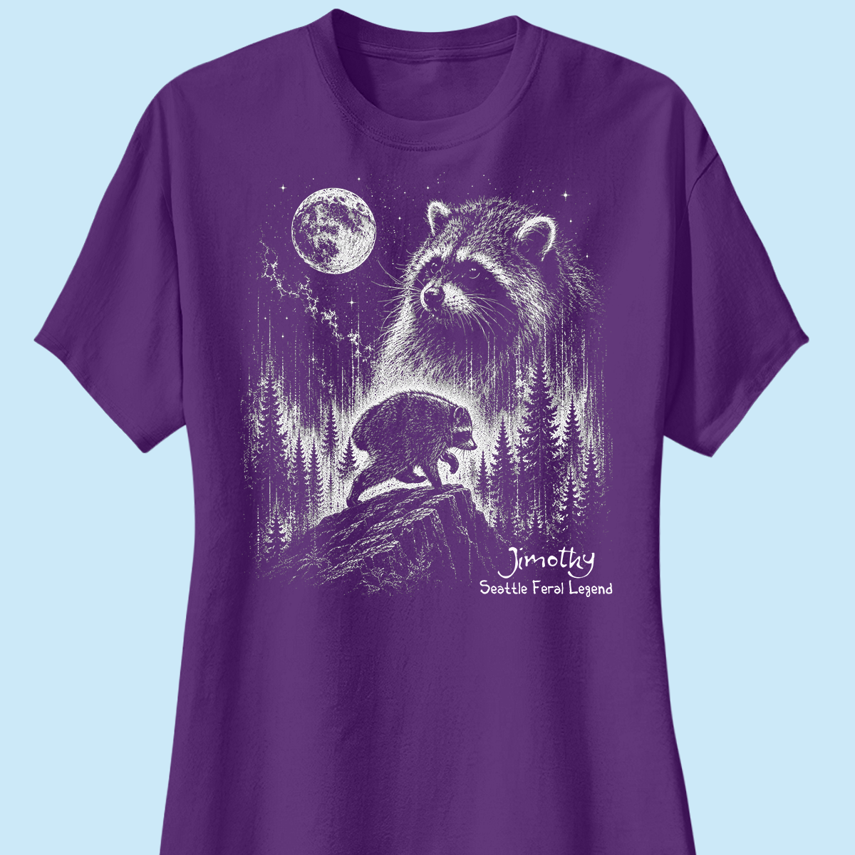 Trending Viral Retro Vintage Jimothy Raccoon Shirt - Trending 2026 Seattle Feral Legend Shirt