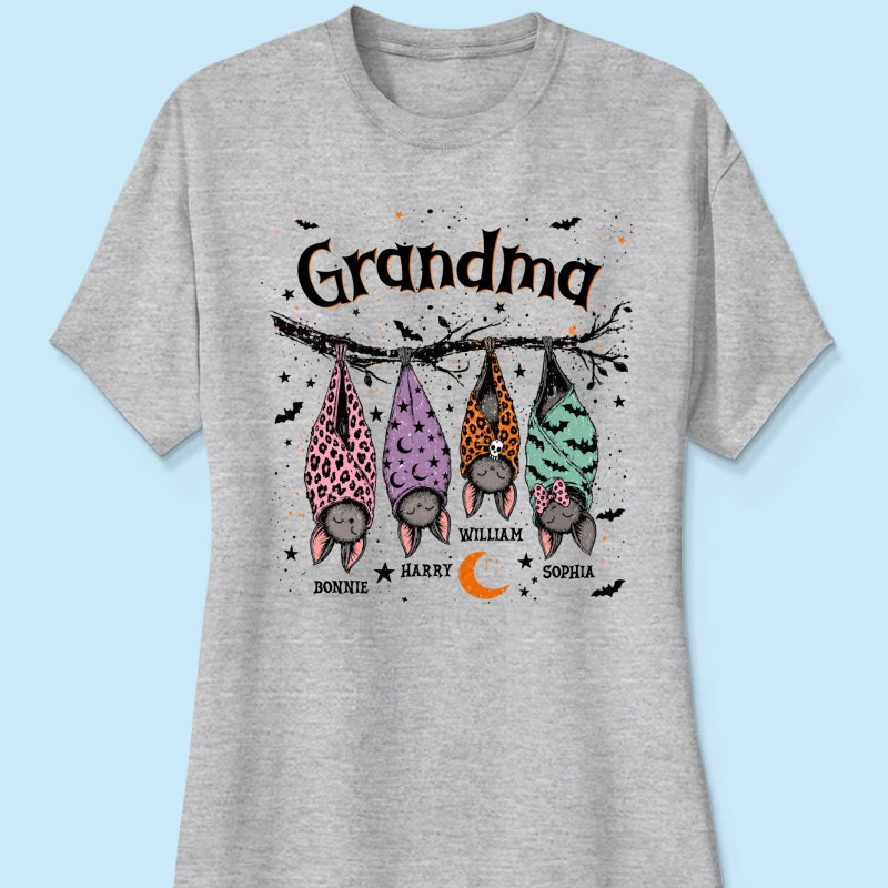 Grandma’s Little Bat Crew – Personalized Shirt – Cute Halloween Gift For Grandma